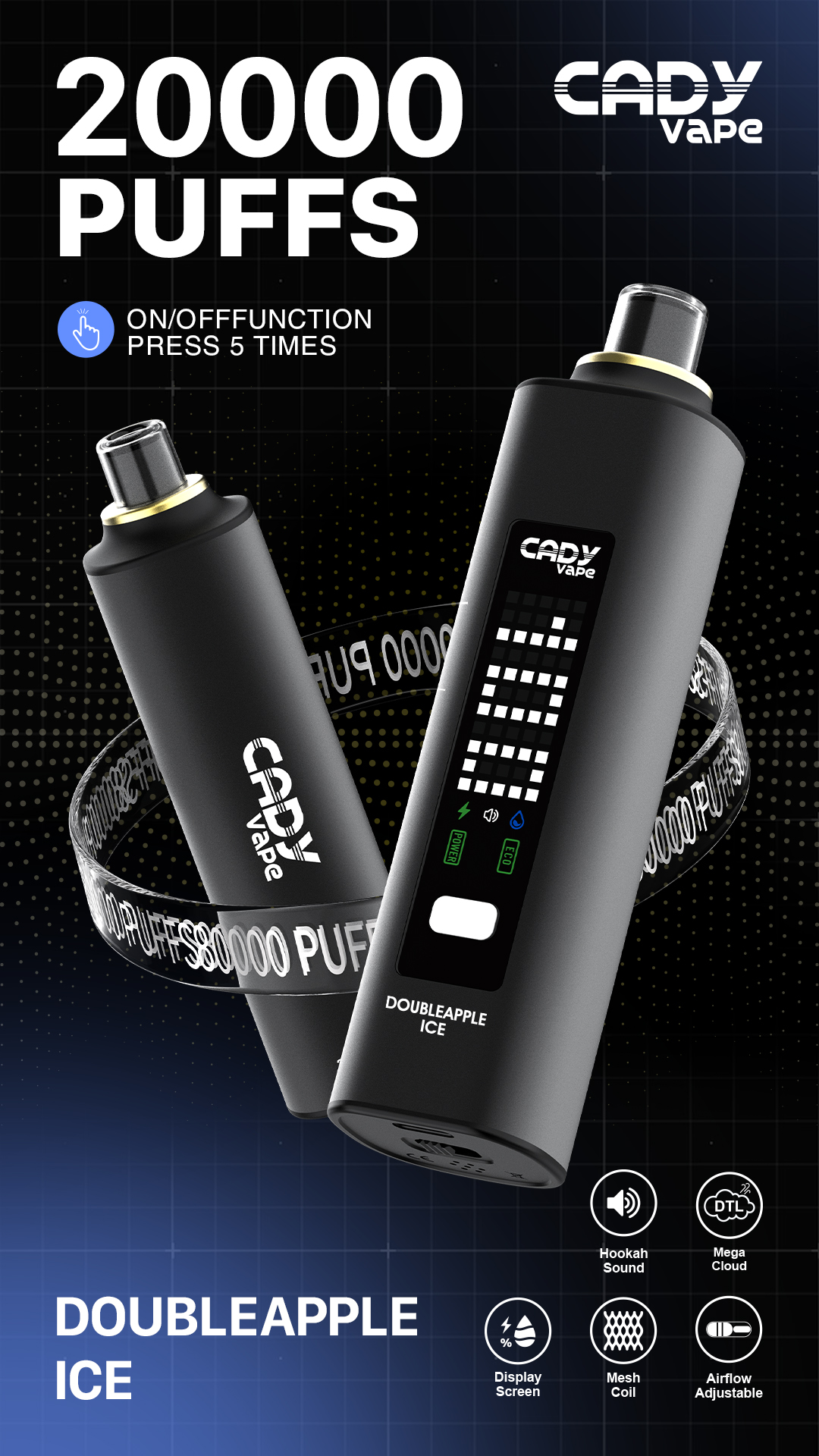 C-F88-20000-PUFFS-DOUBLEAPPLE ICE