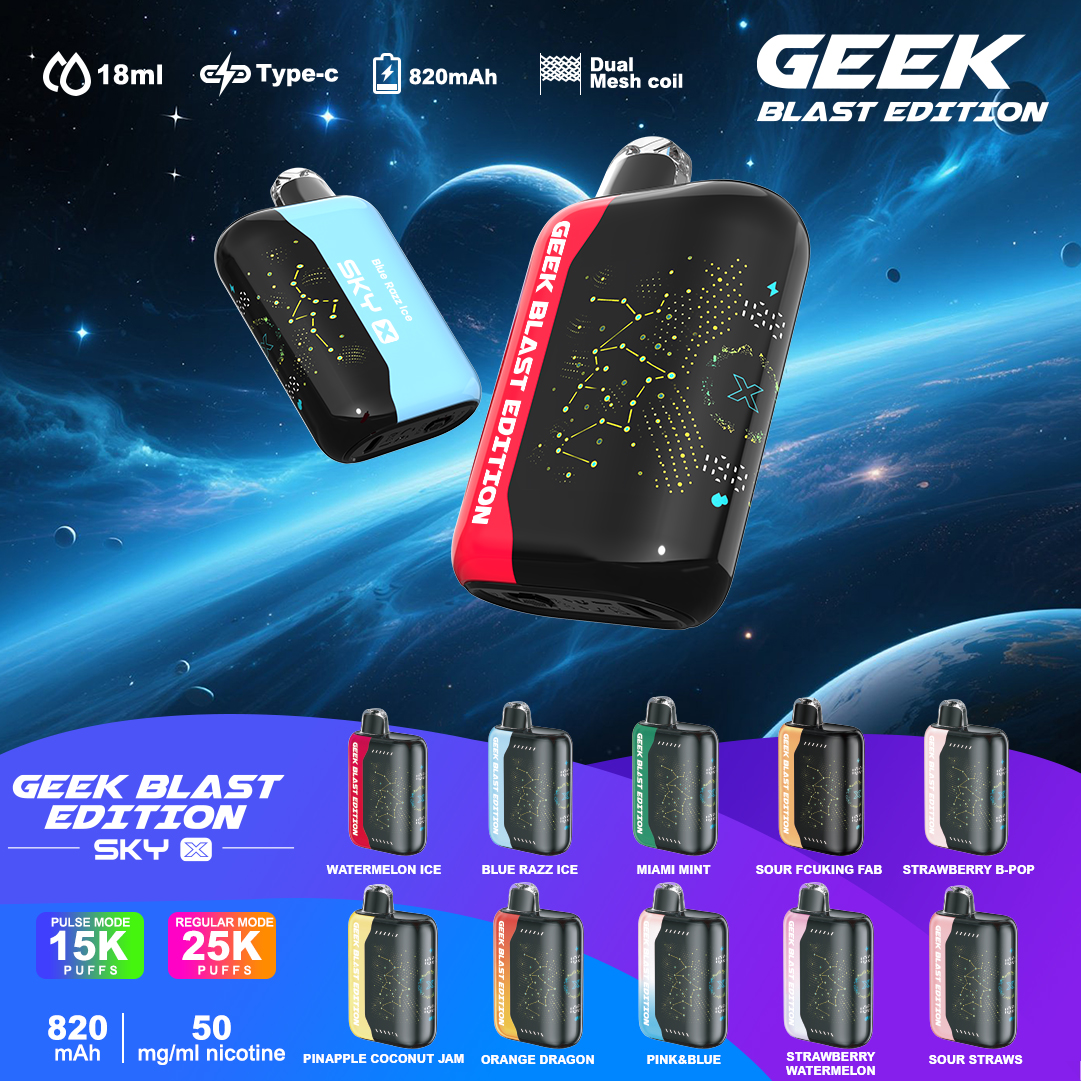 GEEK BLAST EDITION SKY X 25K PUFFS GEEK BLAST EDITION SKY X 25K PUFFS