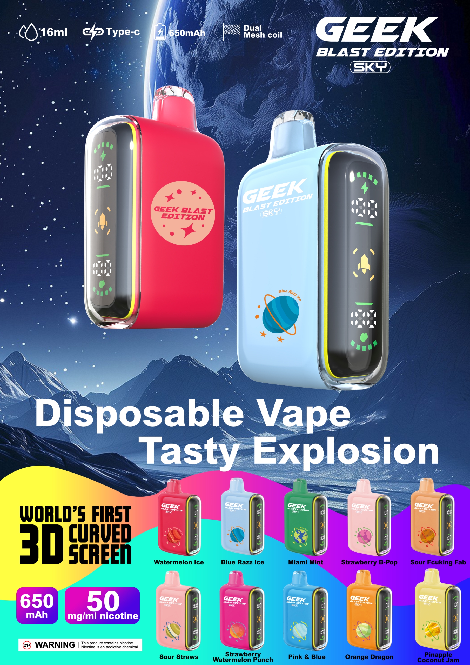 GEEK BLAST EDITION SKY 15K PUFFS GEEK BLAST EDITION SKY 15K PUFFS